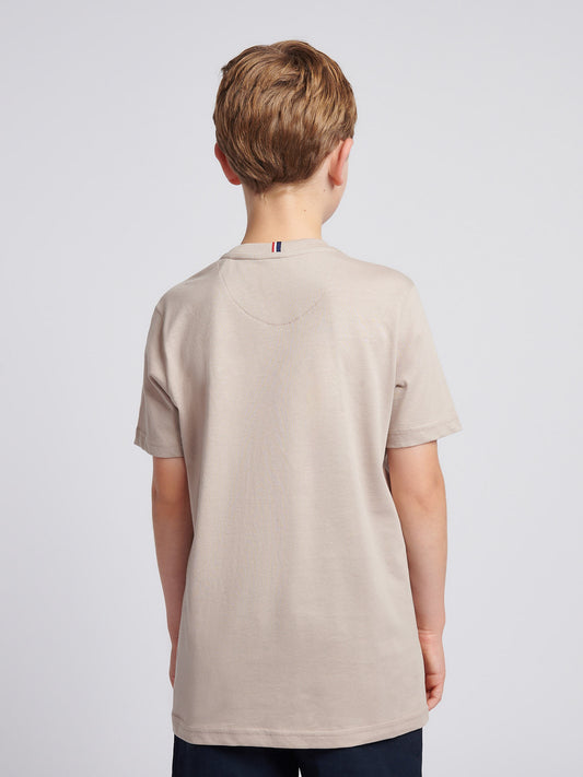 Boys Texture Double Horsemen T-Shirt in Atmosphere