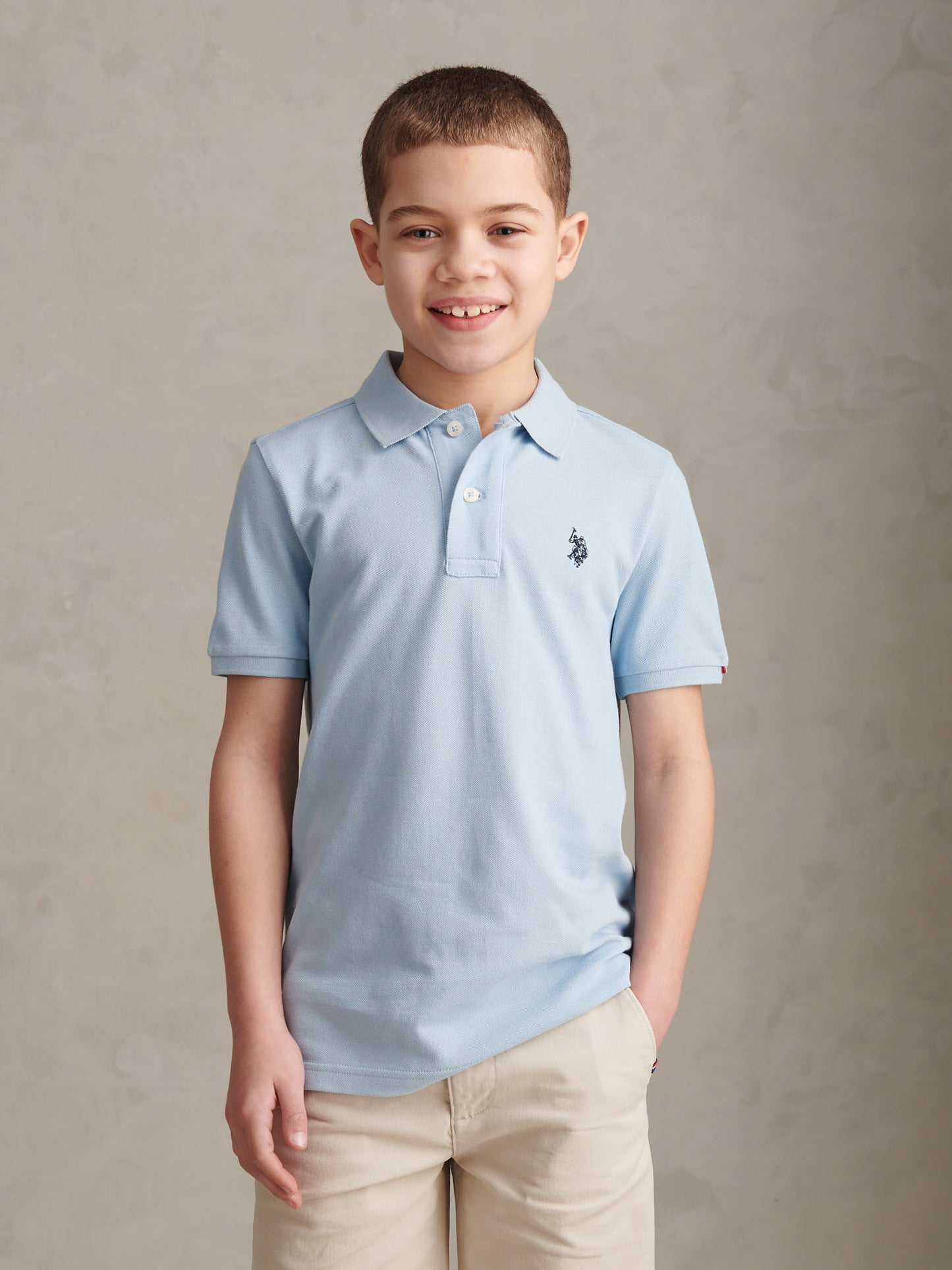 DHM Pique Polo Chambray Blue
