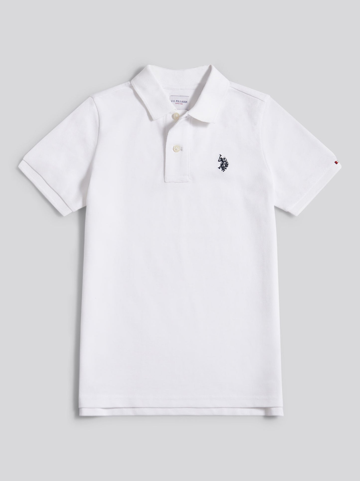 DHM Pique Polo White/Dark Sapphire granatowy DHM