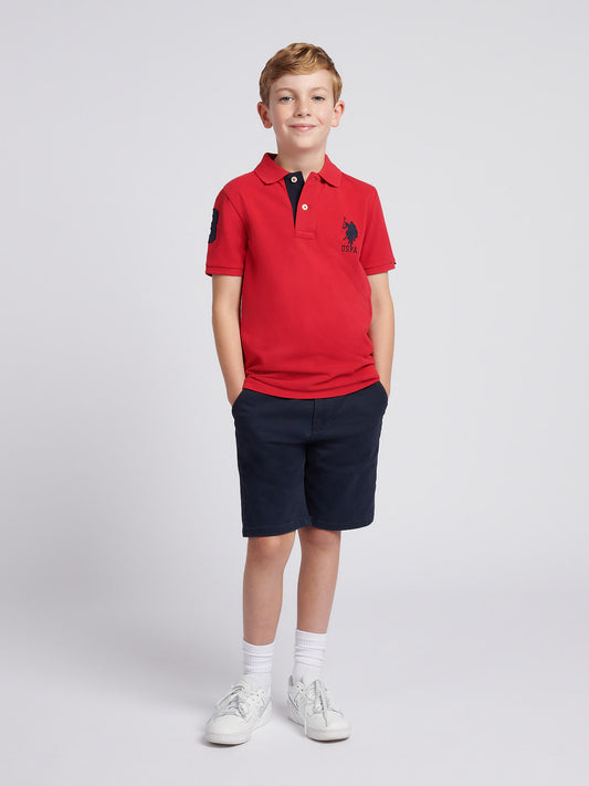 Boys Player 3 Polo Shirt Haute Red