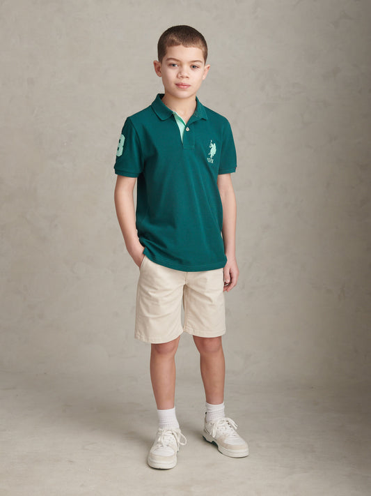 Boys Player 3 Polo Shirt Mediterranea