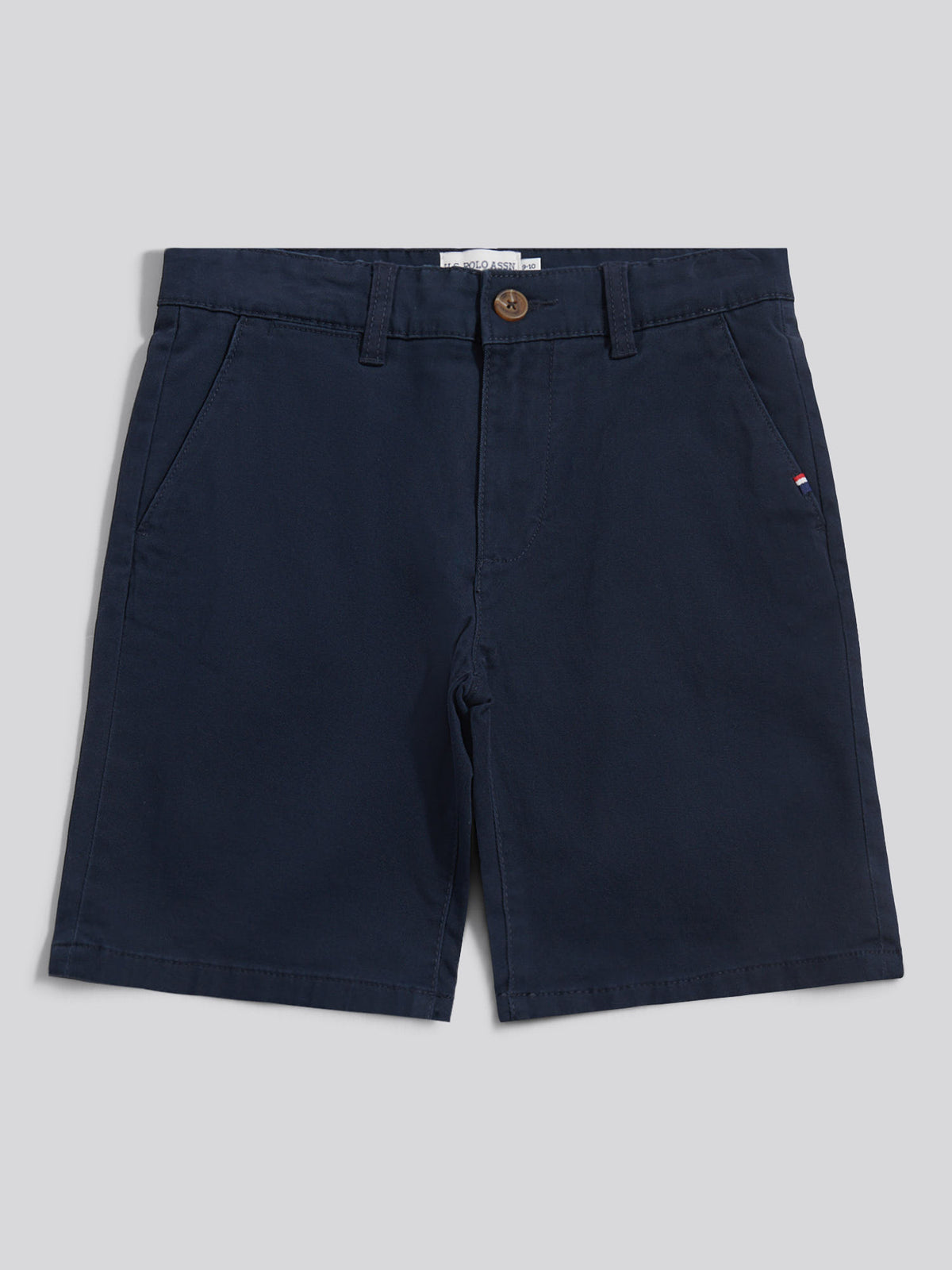 Boys Classic Chino Short Dark Sapphire Navy / Haute Red DHM