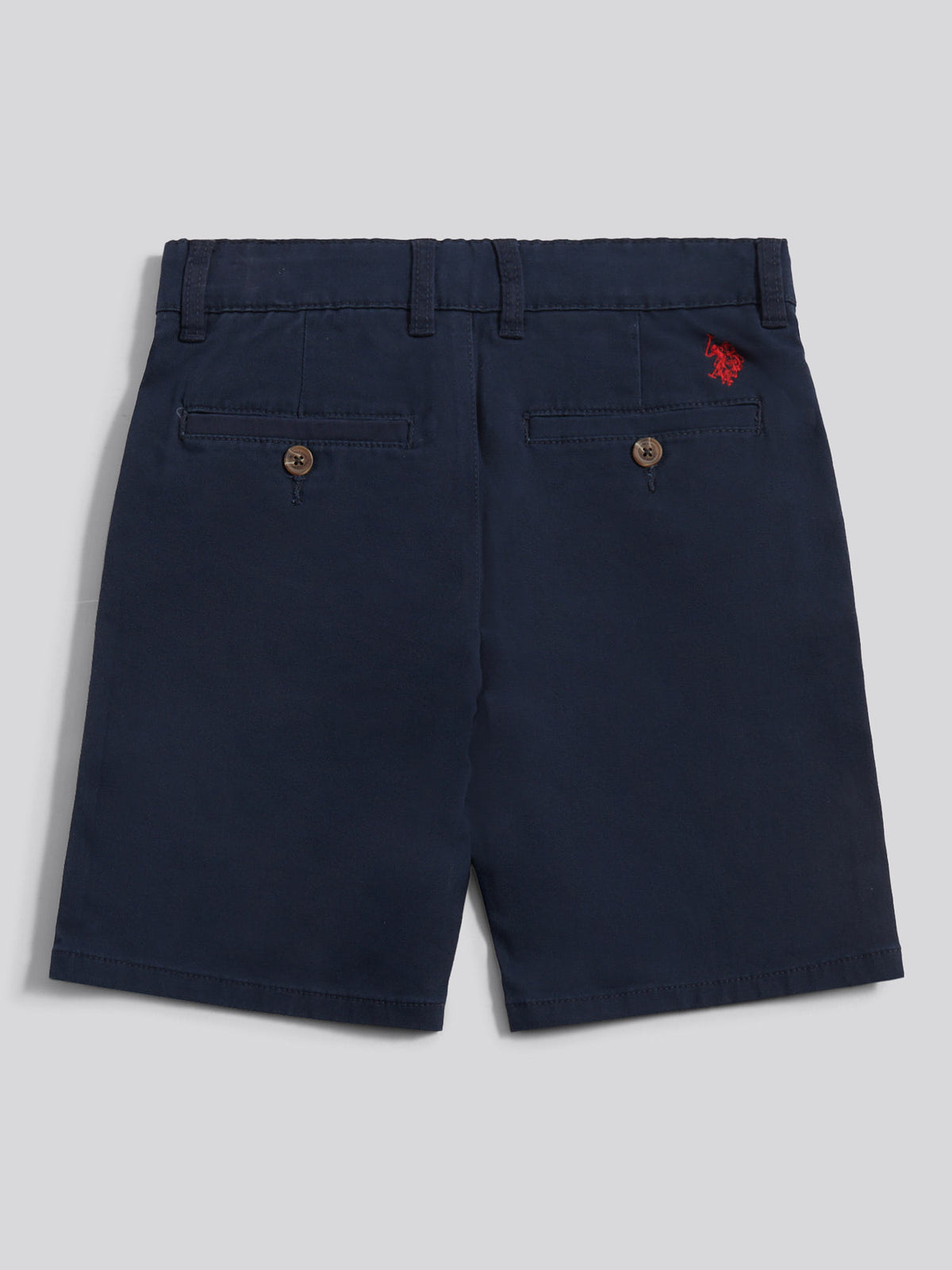 Boys Classic Chino Short Dark Sapphire Navy / Haute Red DHM
