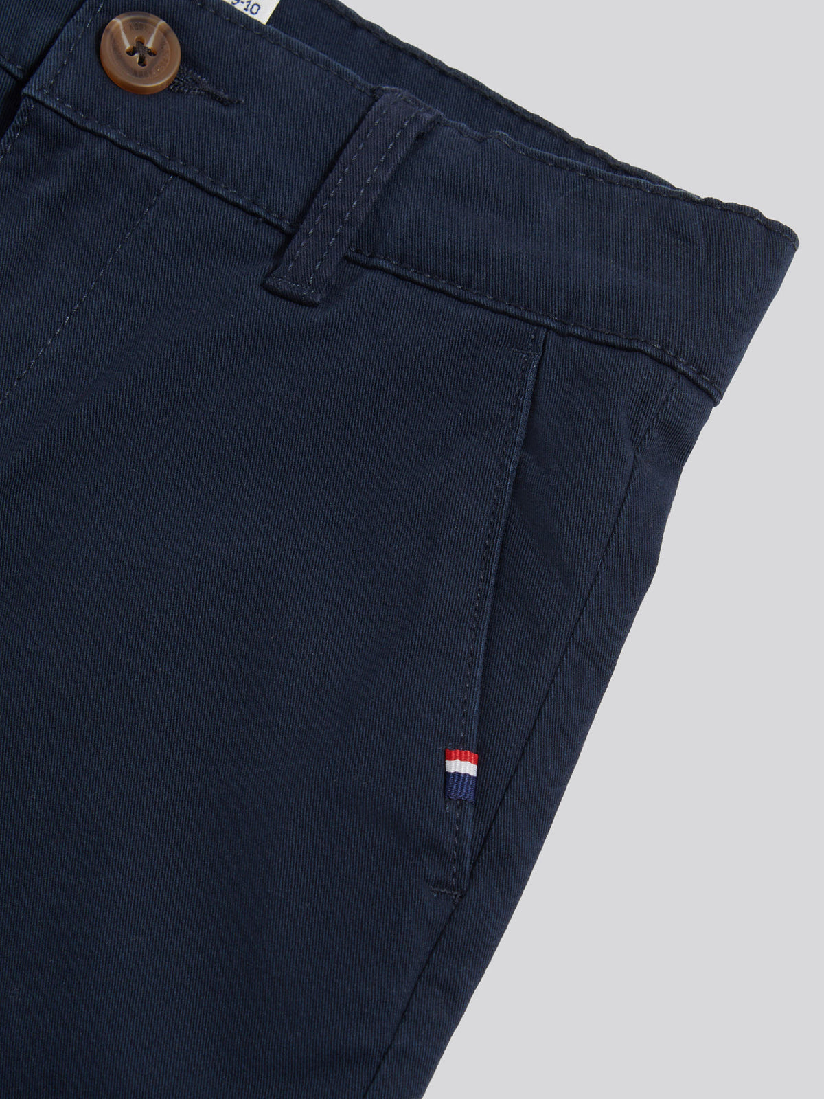 Boys Classic Chino Short Dark Sapphire Navy / Haute Red DHM