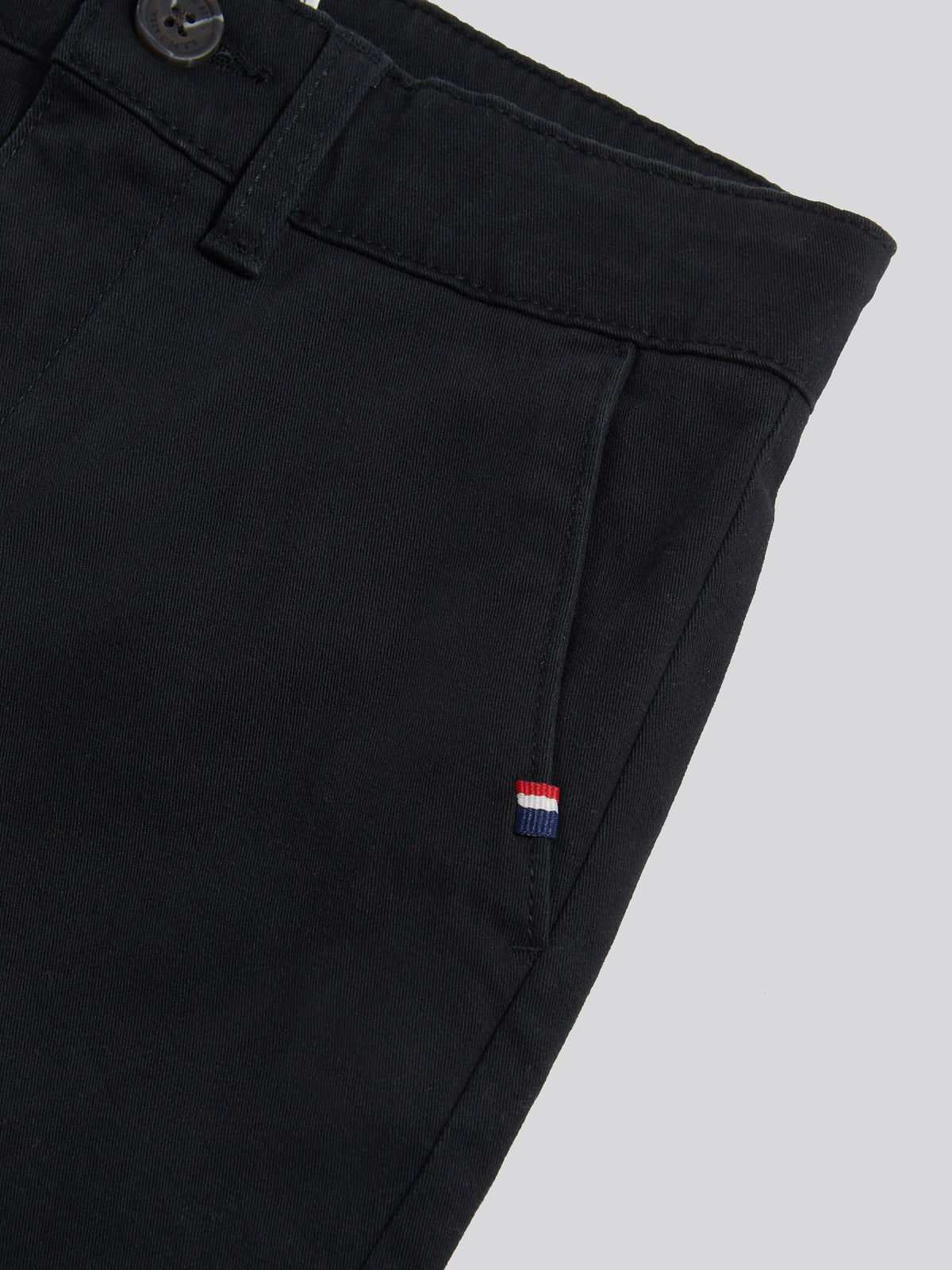 Boys Classic Chino Short Black Bright White DHM