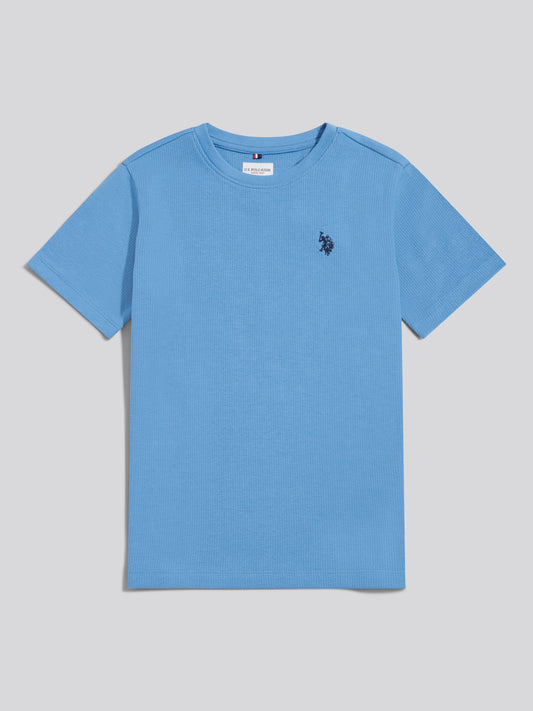Boys Vertical Texture T-Shirt Riviera