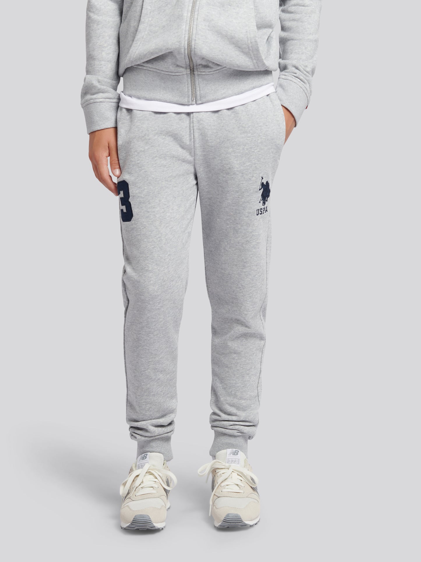 Boys Player 3 Loopback Jogger Mid Grey Marl