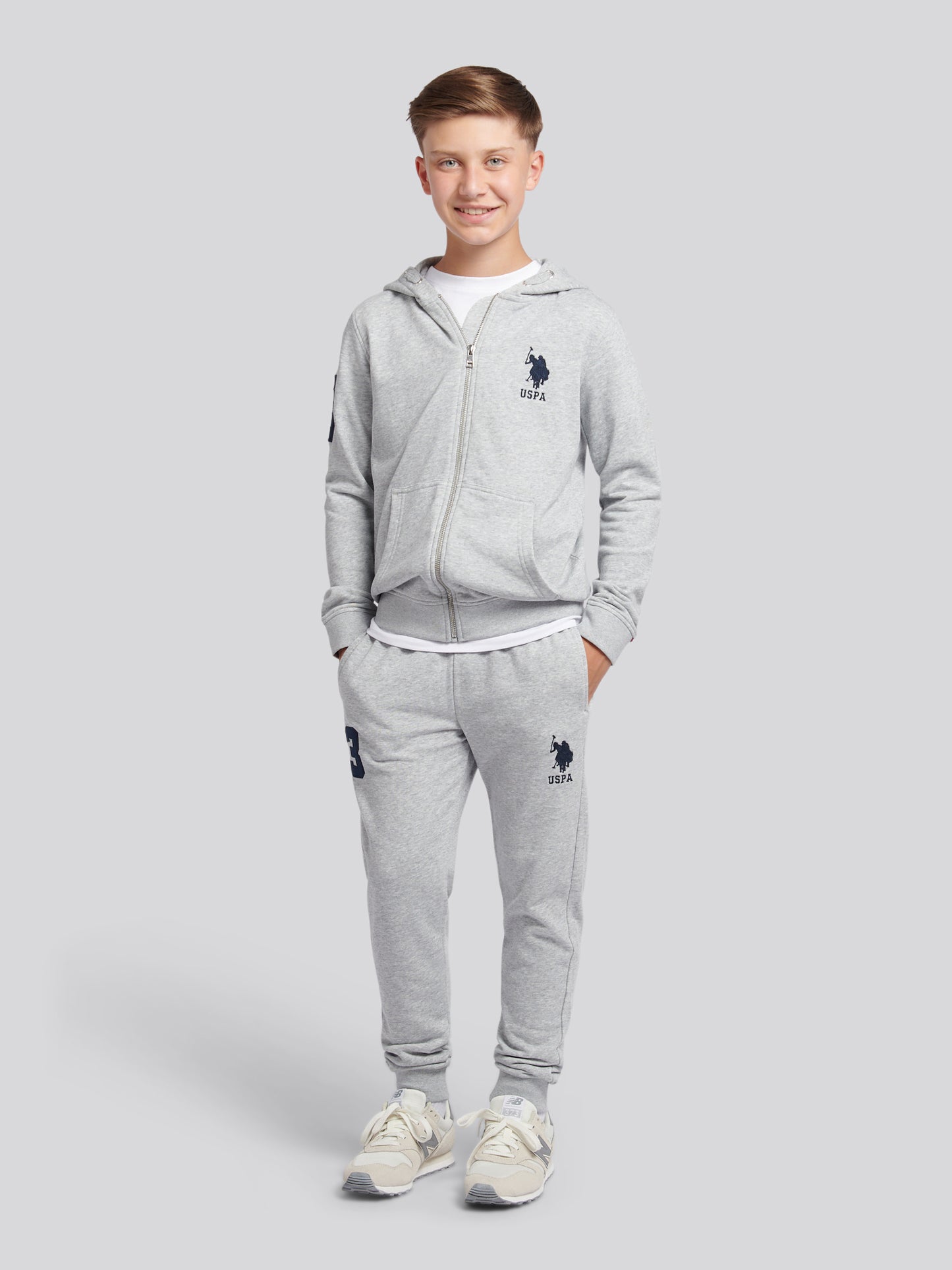Boys Player 3 Loopback Jogger Mid Grey Marl