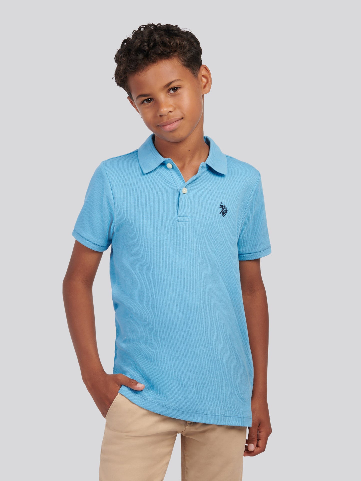 Pionowa tekstura Polo Heritage Blue