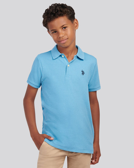 Pionowa tekstura Polo Heritage Blue
