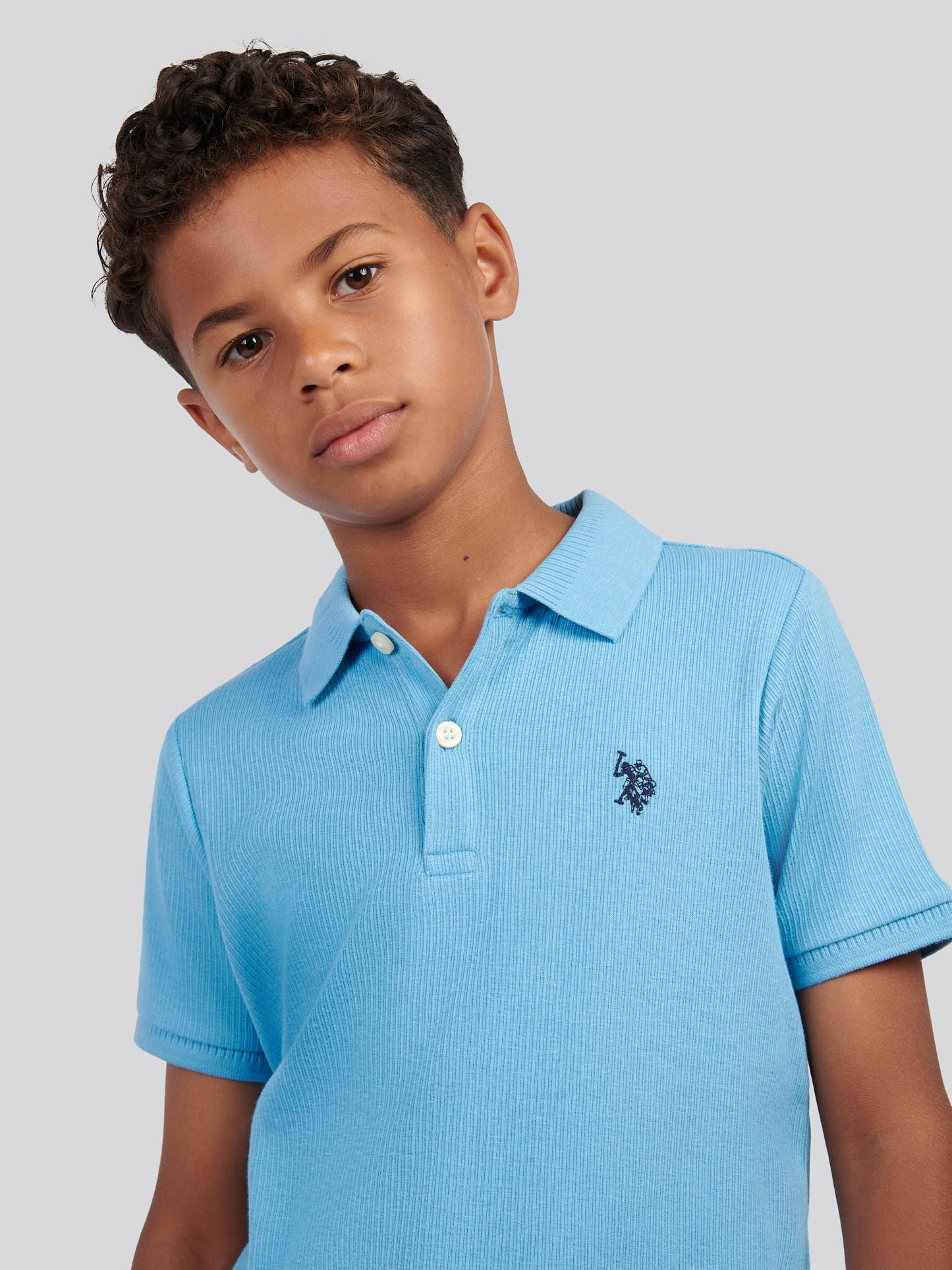 Pionowa tekstura Polo Heritage Blue