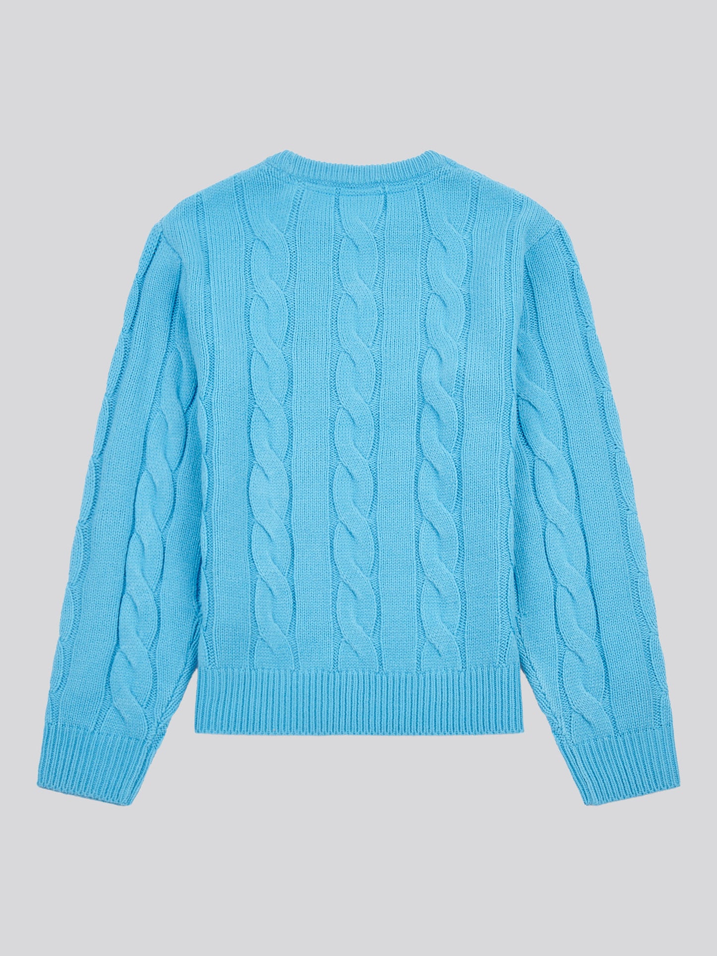 Cable Knit Crew Heritage Blue