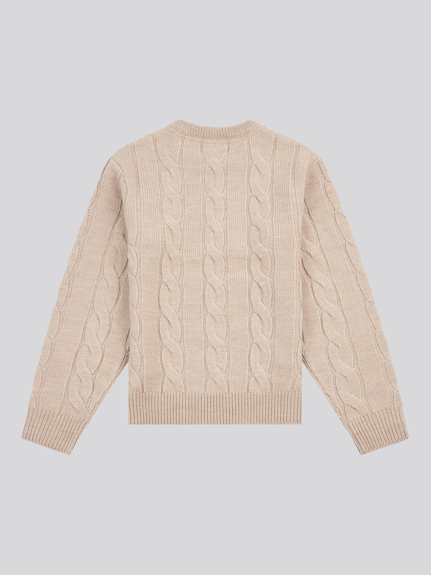 Cable Knit Crew Atmosfhere Marl