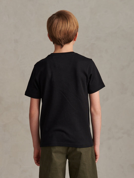 Boys Arch Script Graphic T-Shirt Black