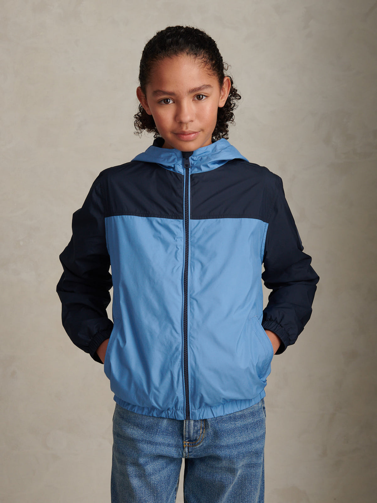 Boys Contrast Panelled Windbreaker Jacket Riviera