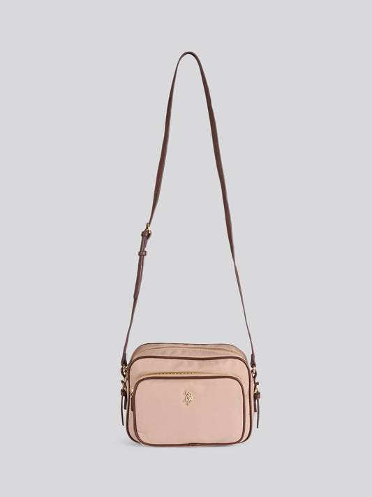 Houston Crossbody W Pocket poliester/pu ciepła taupe