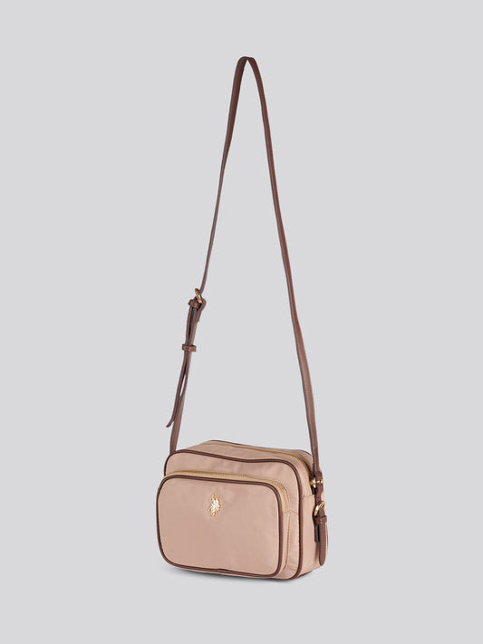 Houston Crossbody W Pocket poliester/pu ciepła taupe