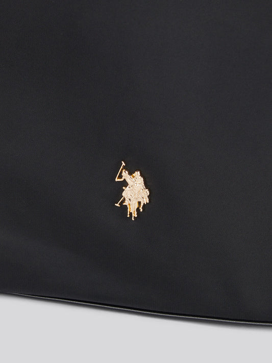 Houston L. podwójny uchwyt poliester/pu czarny