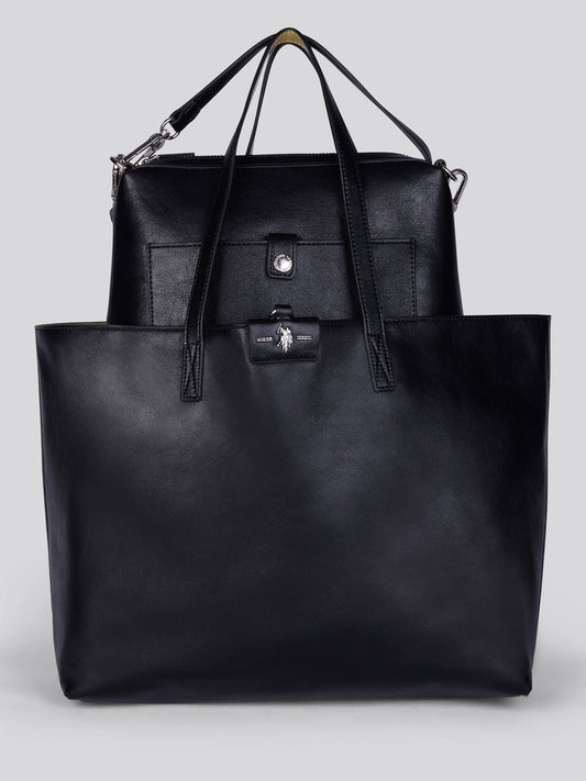 Womens Axtell Reversible Shopping Bag Black