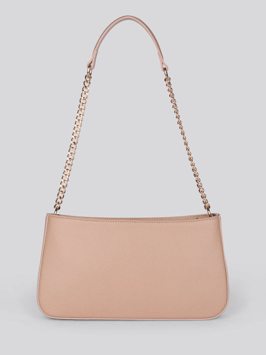 Womens Jones Small Hobo Bag w/ Chain Beige