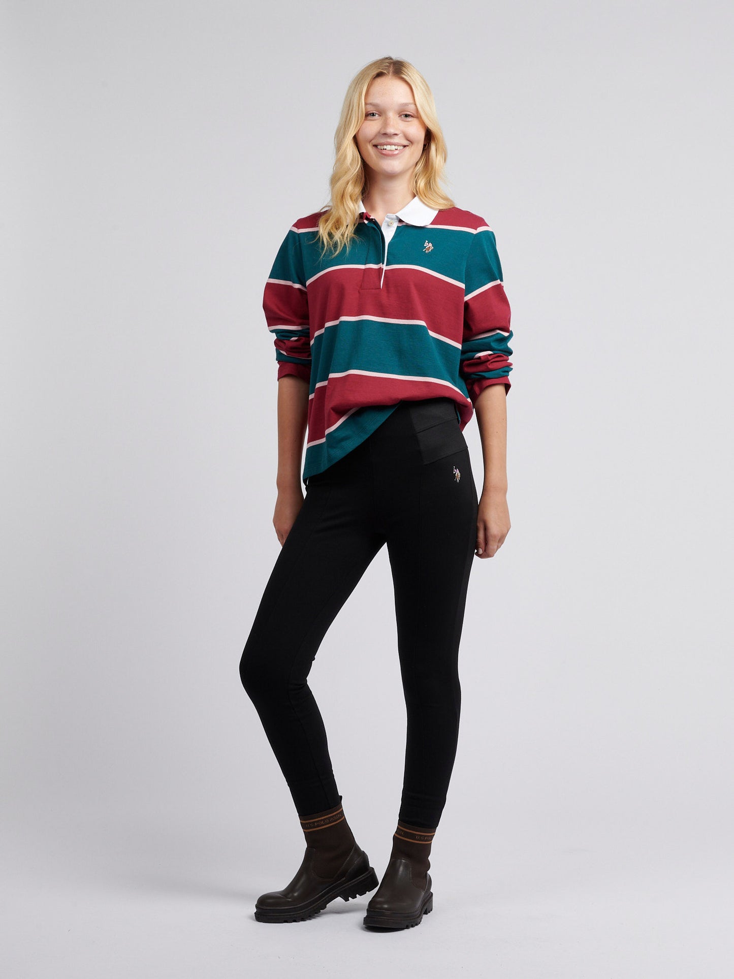 Womens Elastic Waistband Legging in Black