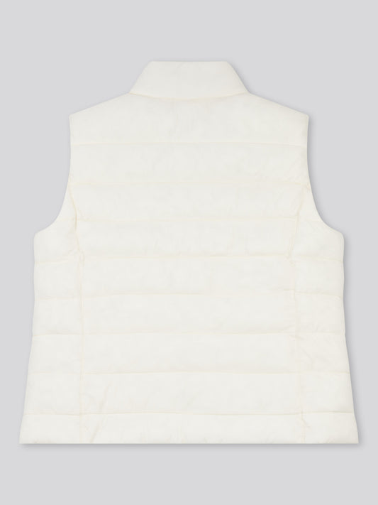 Womens Lightweight Puffer Gilet in Marshmallow