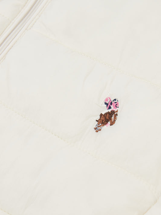 Womens Lightweight Puffer Gilet in Marshmallow