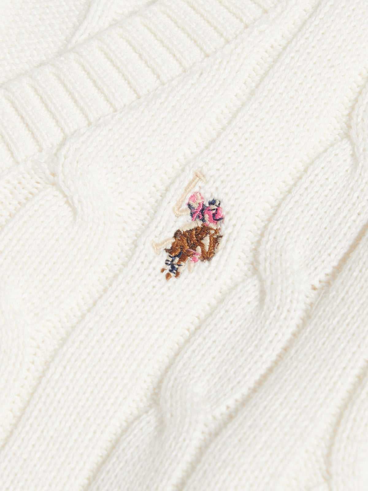 Womens Cable Knit Cardigan Marshmallow