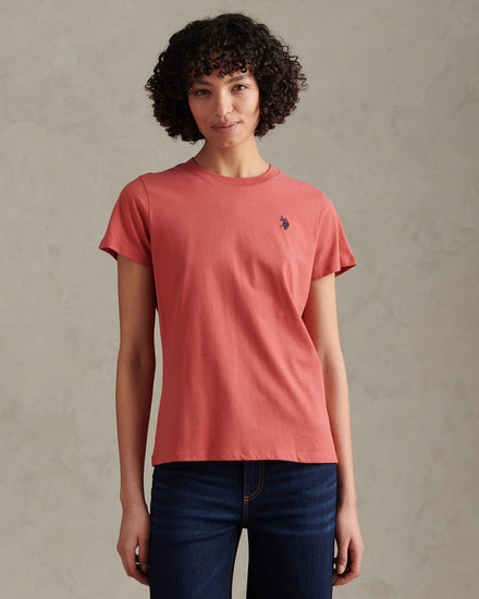 Womens Crew Neck T-Shirt Mineral Red