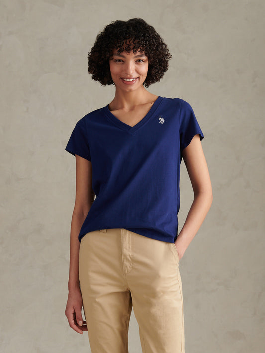 Womens V-Neck T-Shirt Marlin