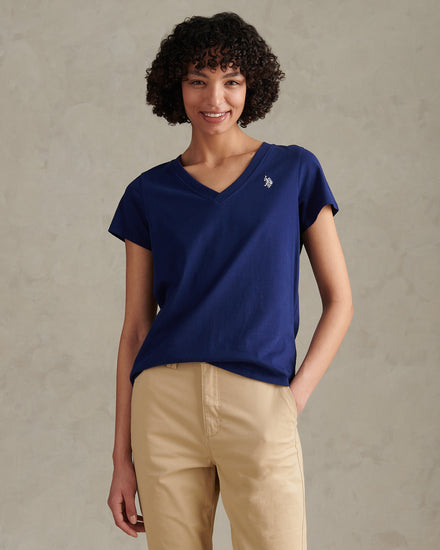 Womens V-Neck T-Shirt Marlin