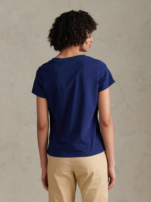 Womens V-Neck T-Shirt Marlin