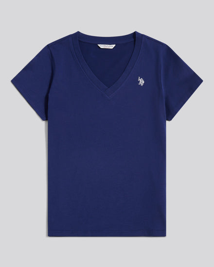 Womens V-Neck T-Shirt in Marlin