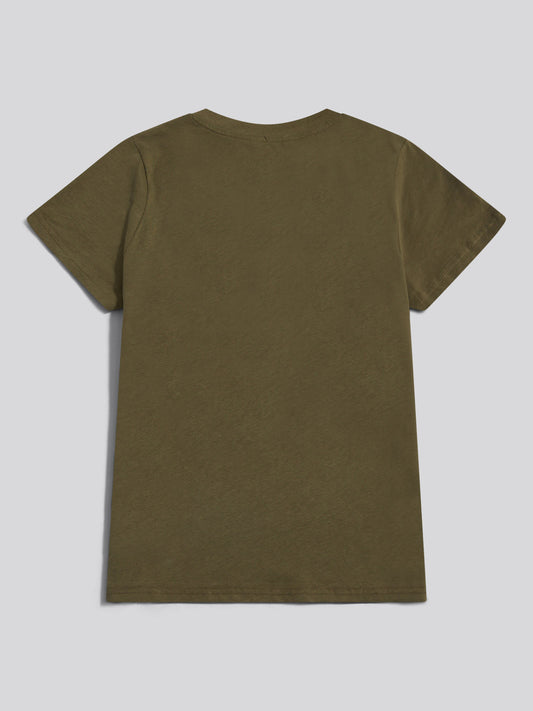 Womens V-Neck T-Shirt in Kalamata Green