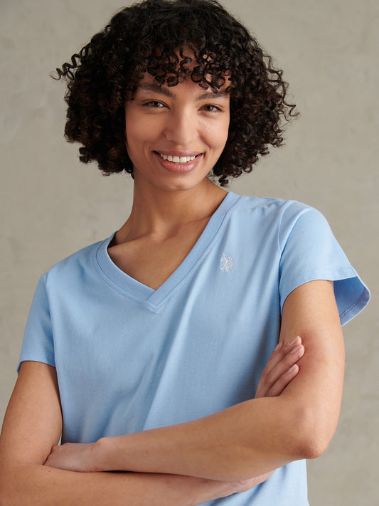 Womens V-Neck T-Shirt Open Air