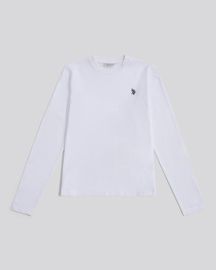 Womens Long Sleeve T-Shirt in Bright White