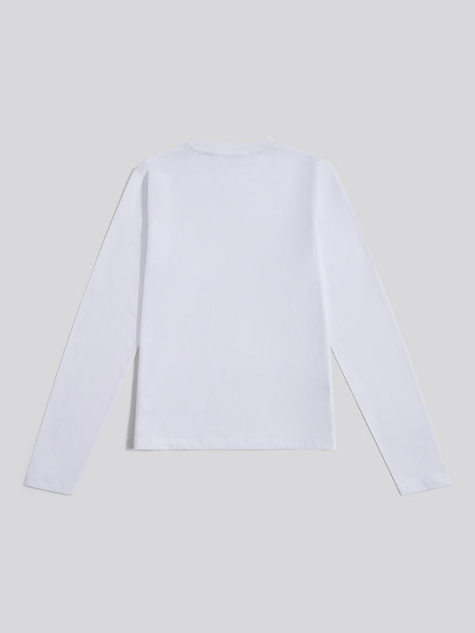 Womens Long Sleeve T-Shirt in Bright White