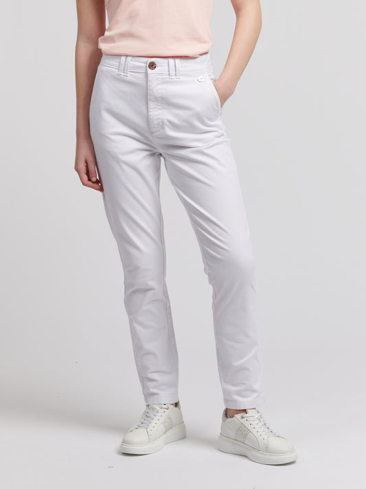 Womens Chino Trousers Bright White