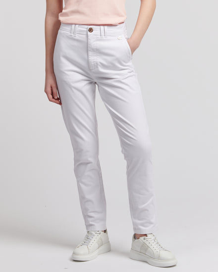 Womens Chino Trousers Bright White