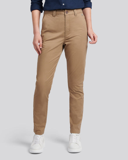 Womens Chino Trousers in Sepia Tint