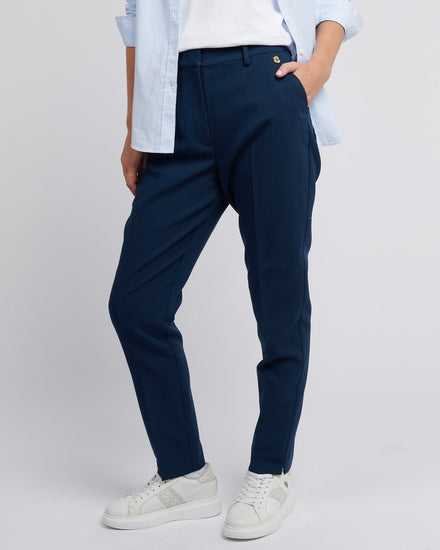 Womens Chino Trousers in Navy Iris