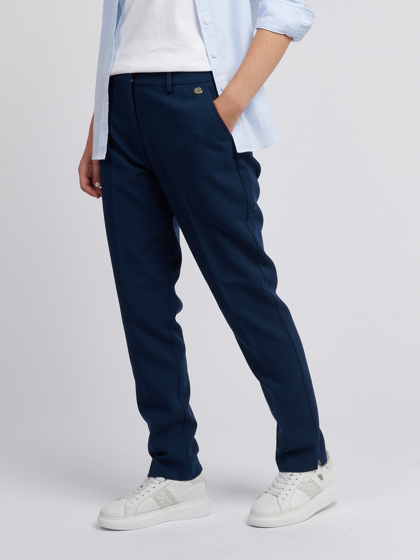 Womens Chino Trousers in Navy Iris