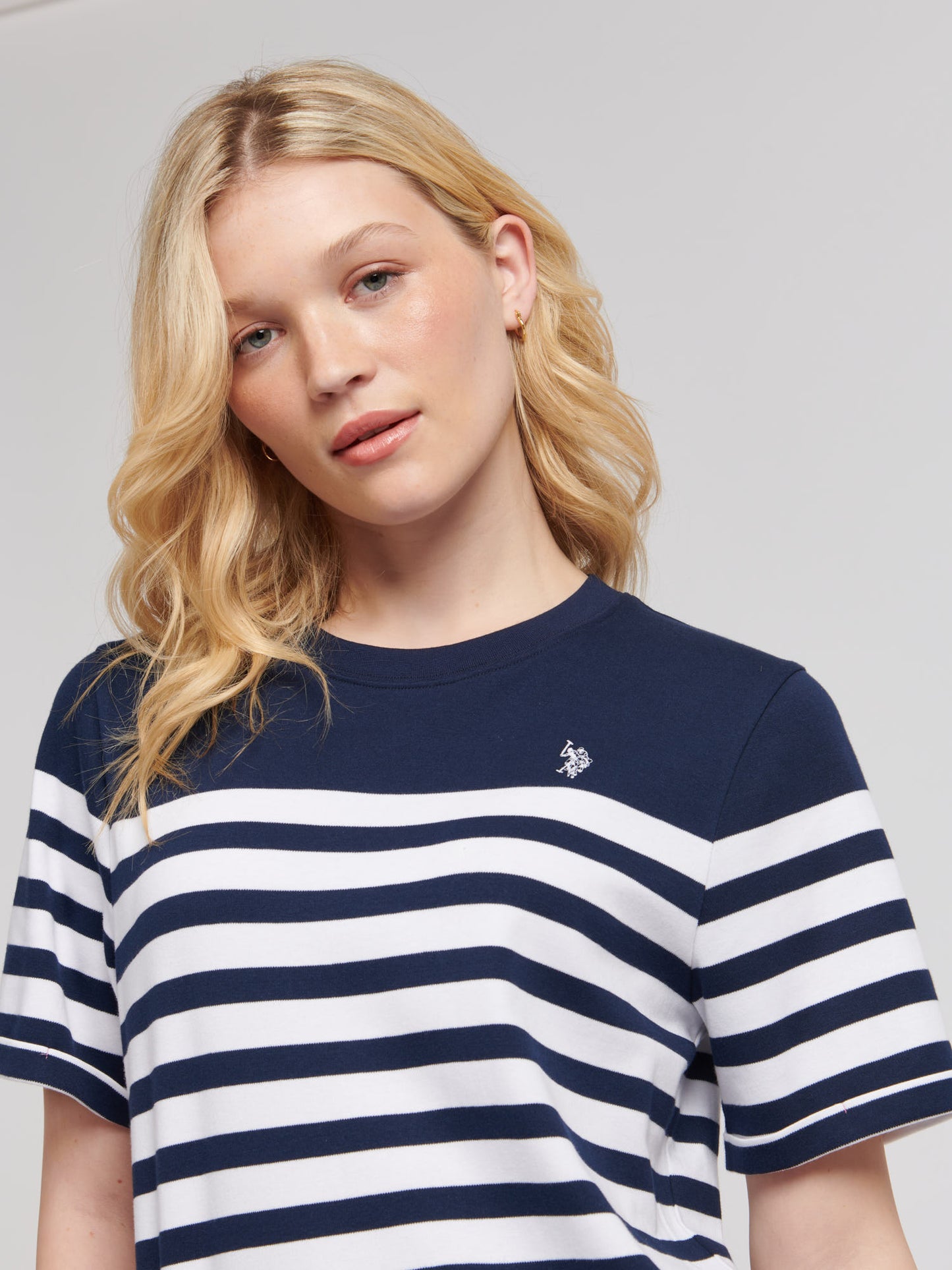 Koszulka Dams Regular Fit Inżynieria Stripe w granatowej tęczówce