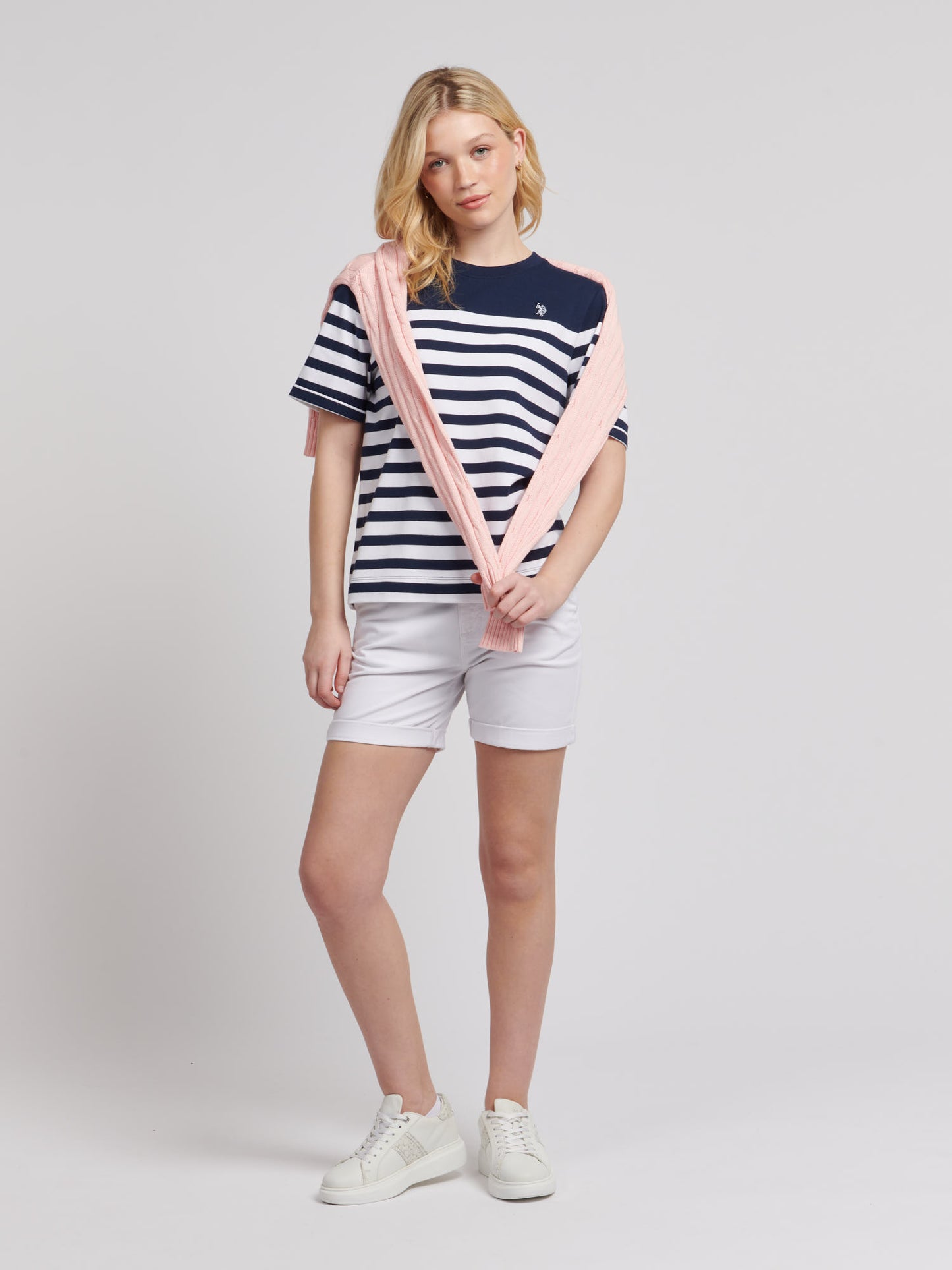 Koszulka Dams Regular Fit Inżynieria Stripe w granatowej tęczówce