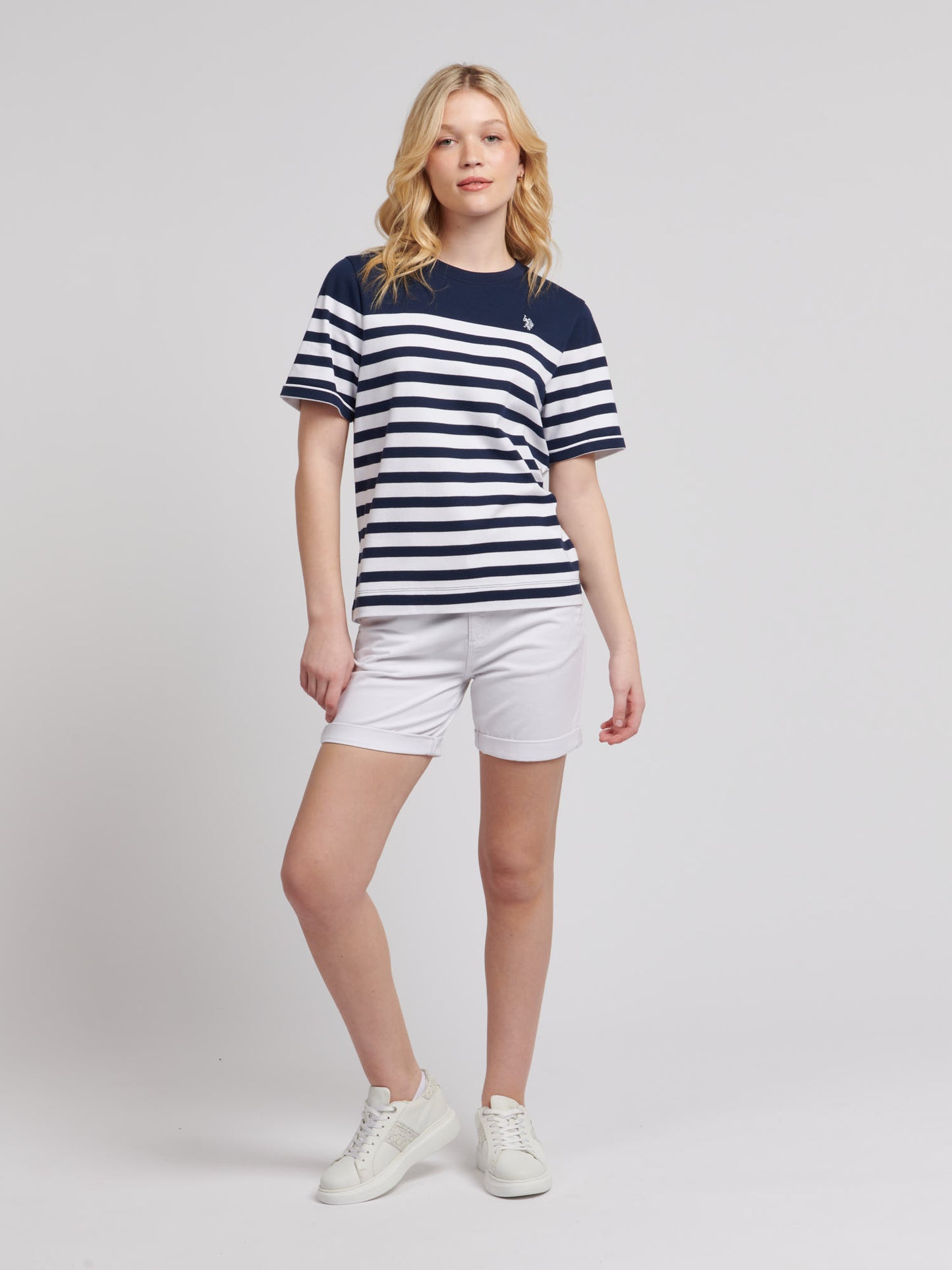 Koszulka Dams Regular Fit Inżynieria Stripe w granatowej tęczówce