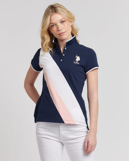 Women Sash Player 3 Polo Shirt in Navy Iris