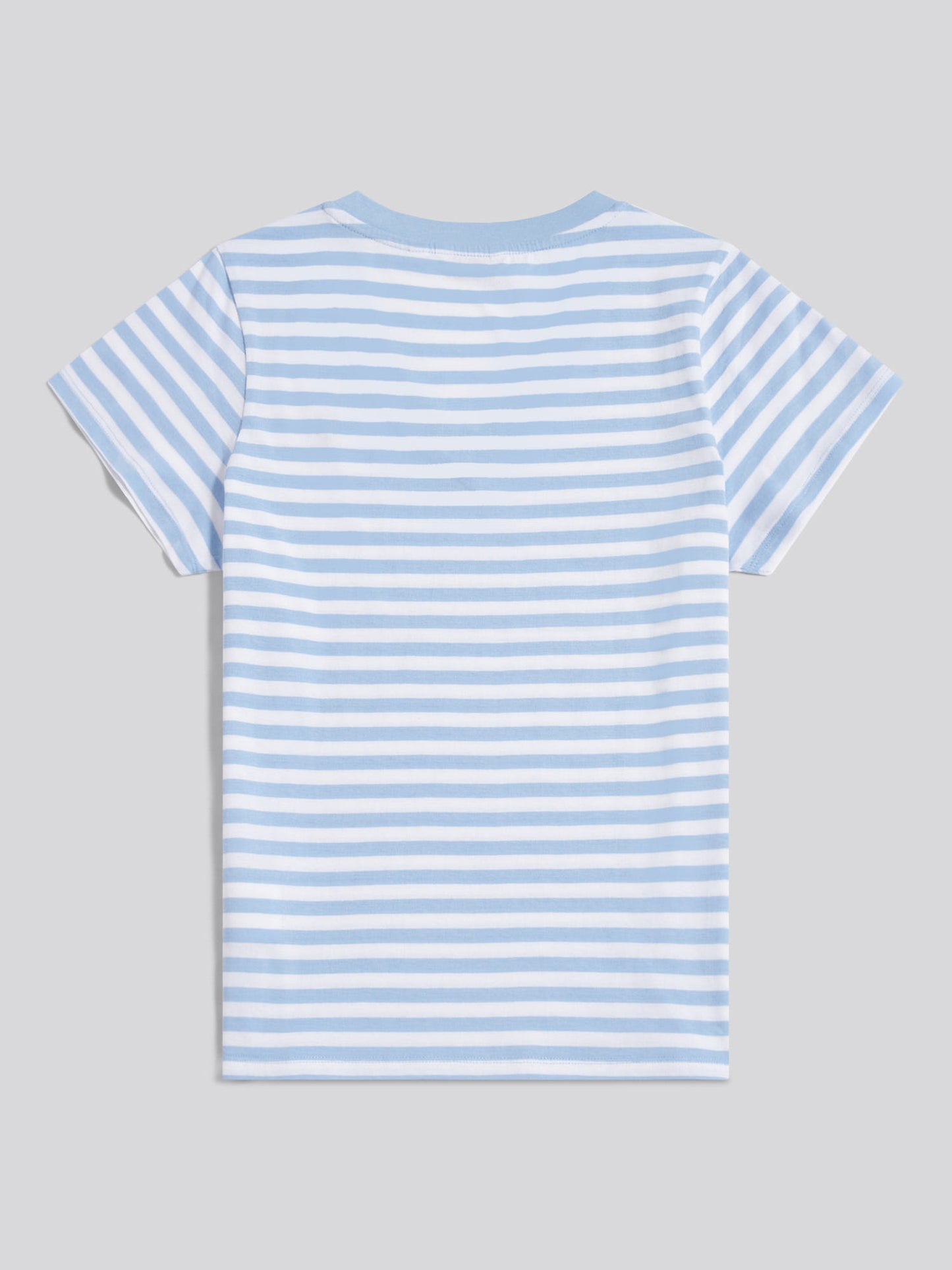 Womens Stripe V-Neck Neck T-Shirt in Open Air