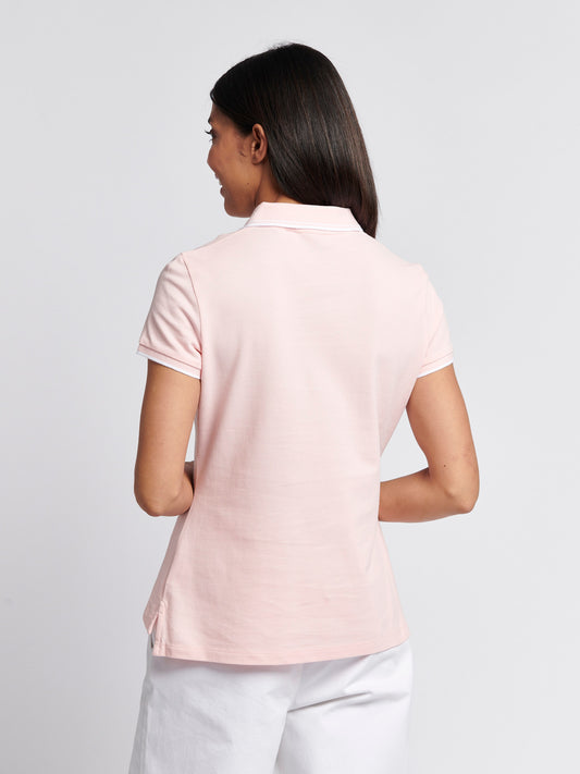 Womens Polo Shirt in Crystal Rose
