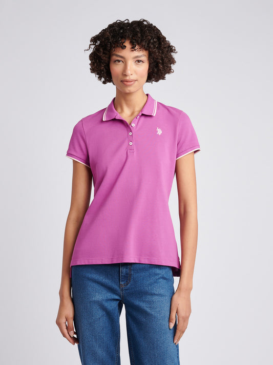Womens Polo Shirt in Cattleya Orchid
