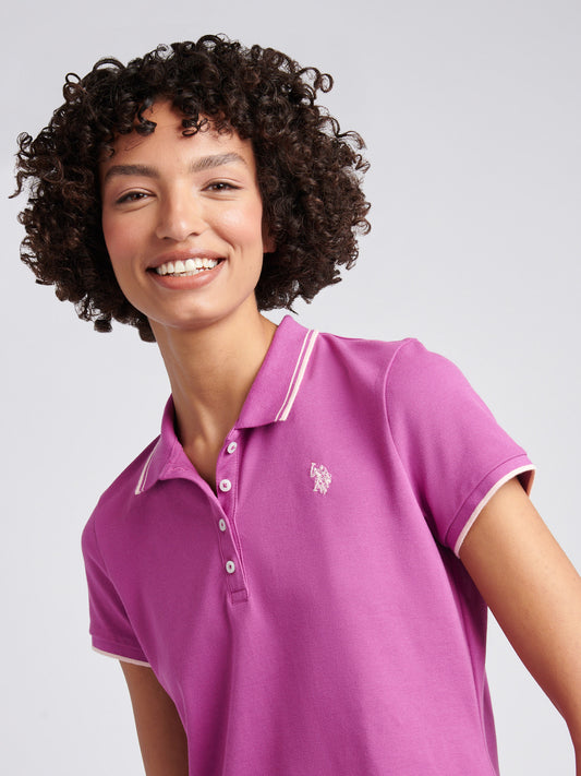 Womens Polo Shirt in Cattleya Orchid